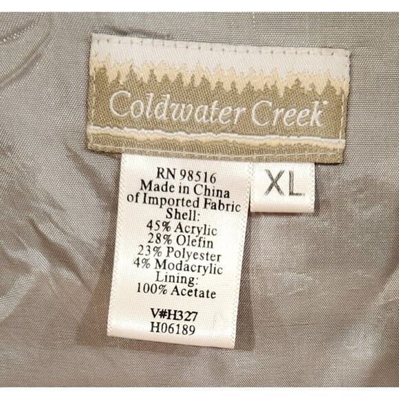 Coldwater Creek Sherpa Cardigan Open Sweater Jacket Women's Size XL Lined Long - Picture 2 of 14